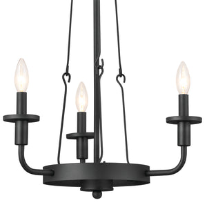 Kichler - 52450BKT - Three Light Mini Chandelier - Vetivene - Textured Black