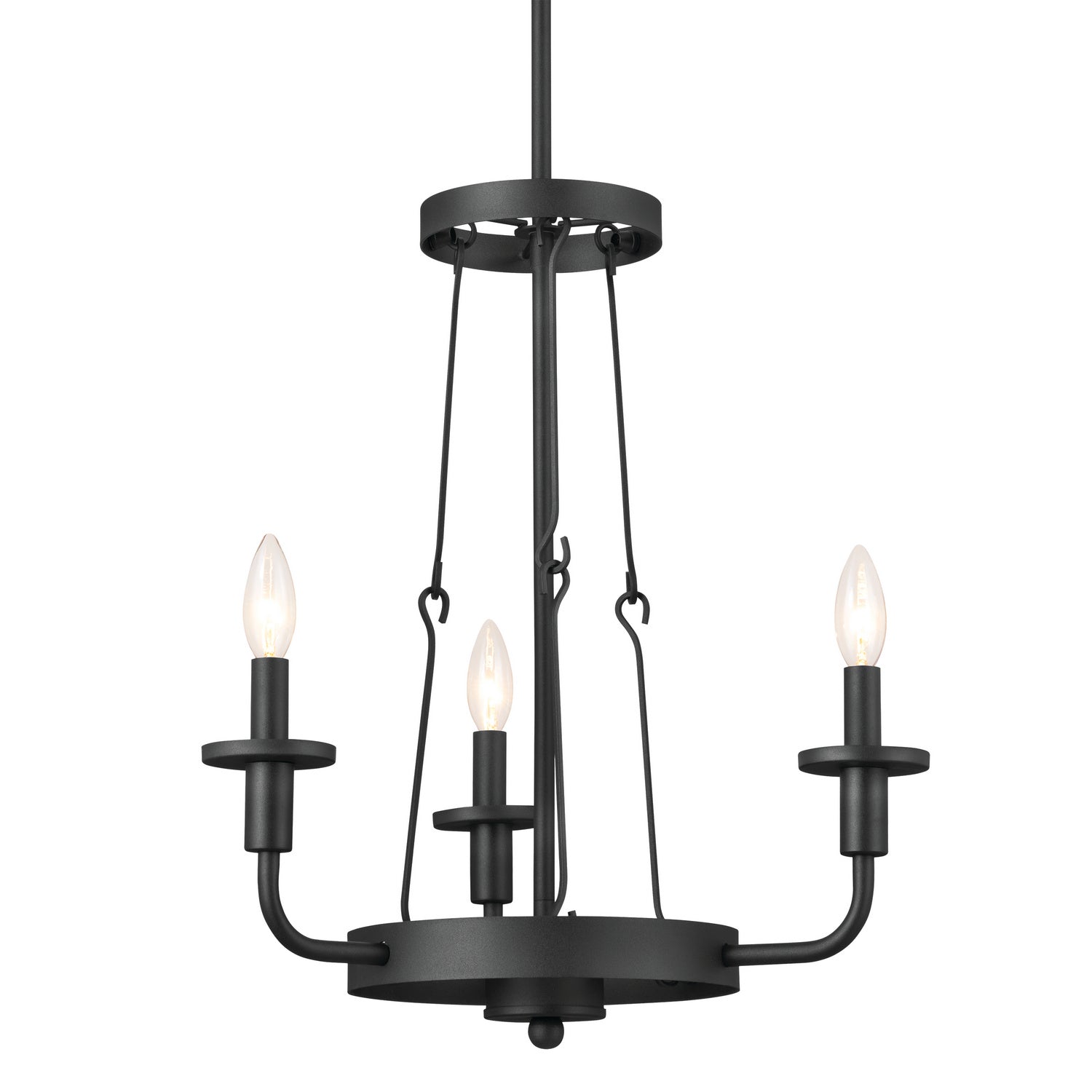 Kichler - 52450BKT - Three Light Mini Chandelier - Vetivene - Textured Black