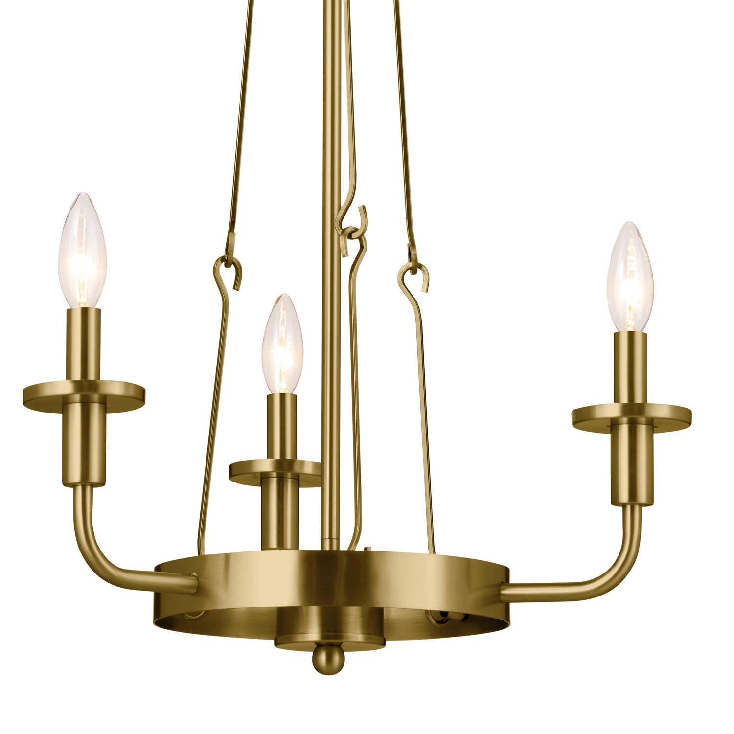 Kichler - 52450NBR - Three Light Mini Chandelier - Vetivene - Natural Brass