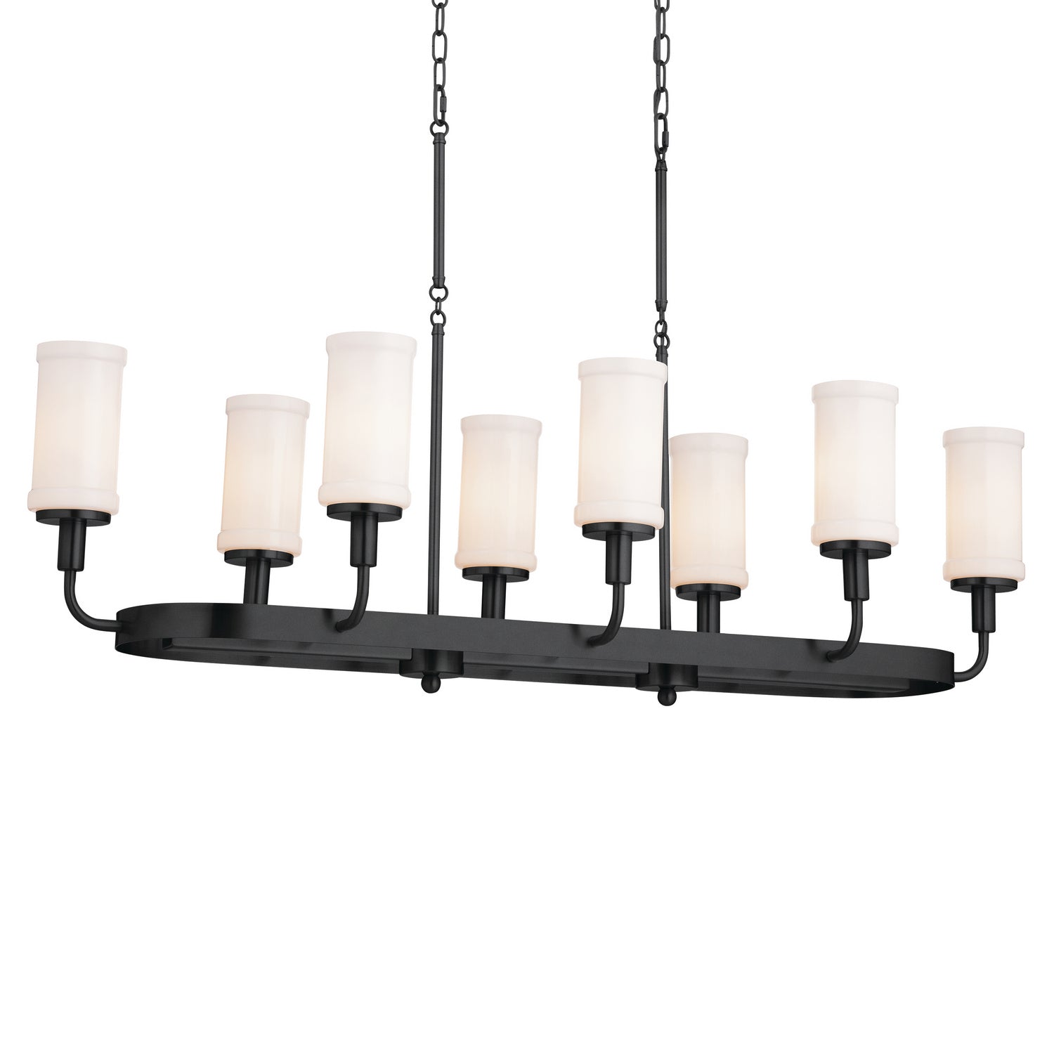 Kichler - 52453BKT - Eight Light Linear Chandelier - Vetivene - Textured Black