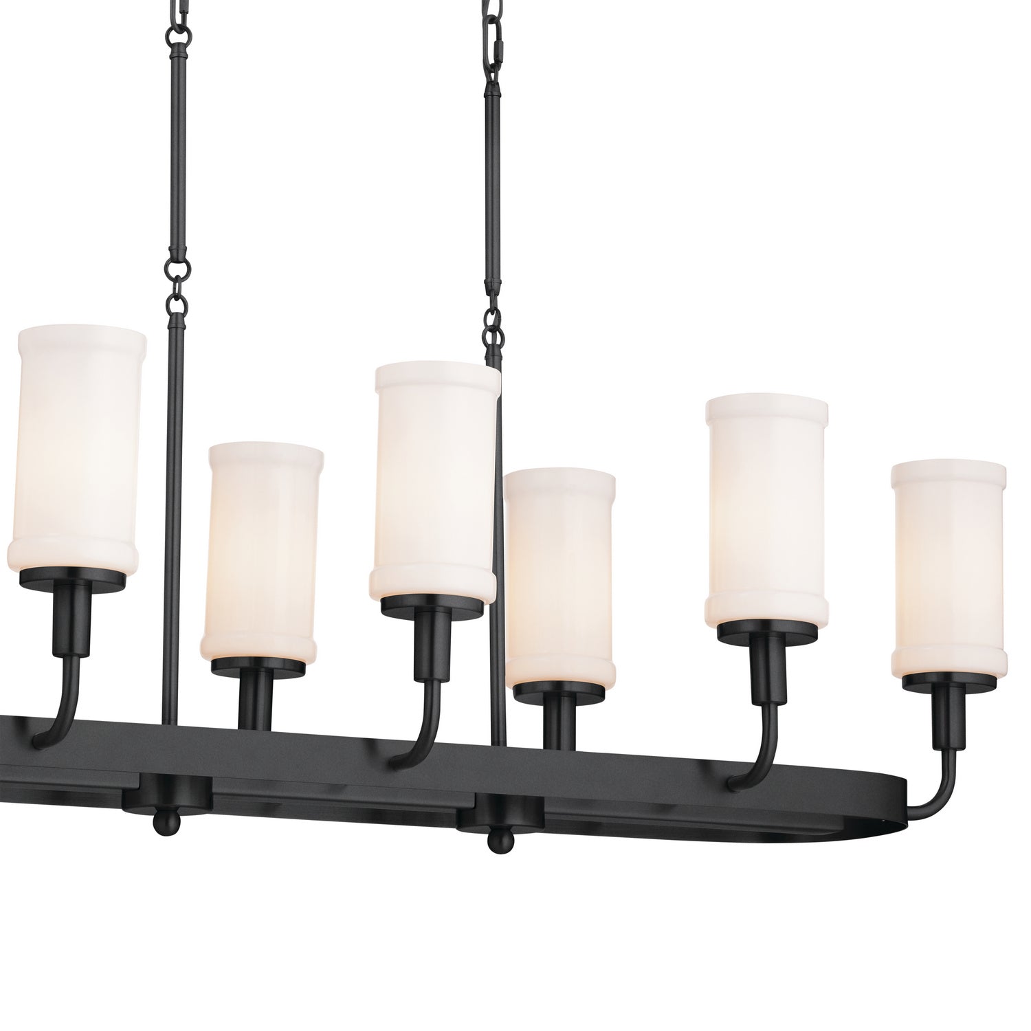 Kichler - 52453BKT - Eight Light Linear Chandelier - Vetivene - Textured Black