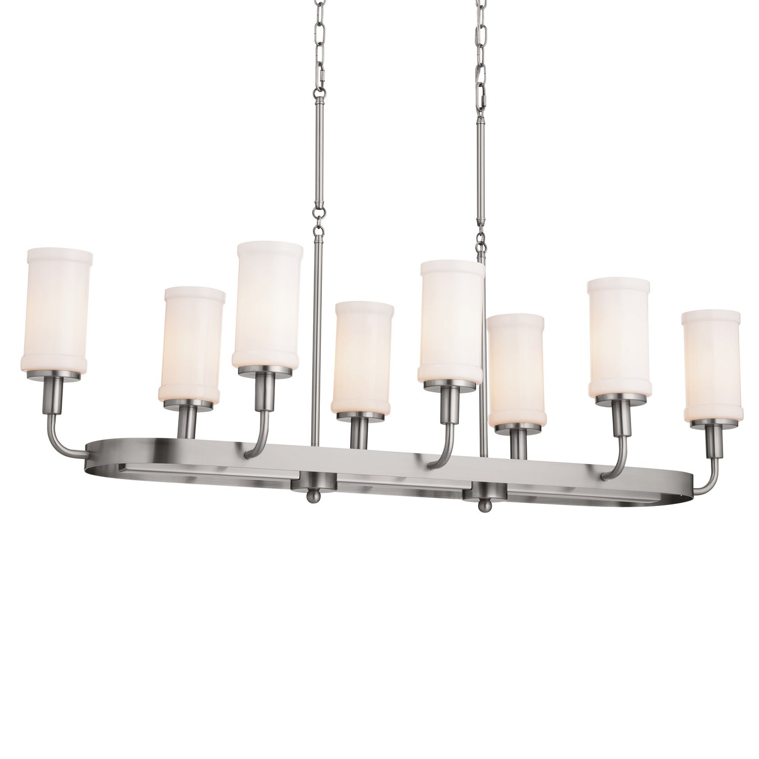 Kichler - 52453CLP - Eight Light Linear Chandelier - Vetivene - Classic Pewter