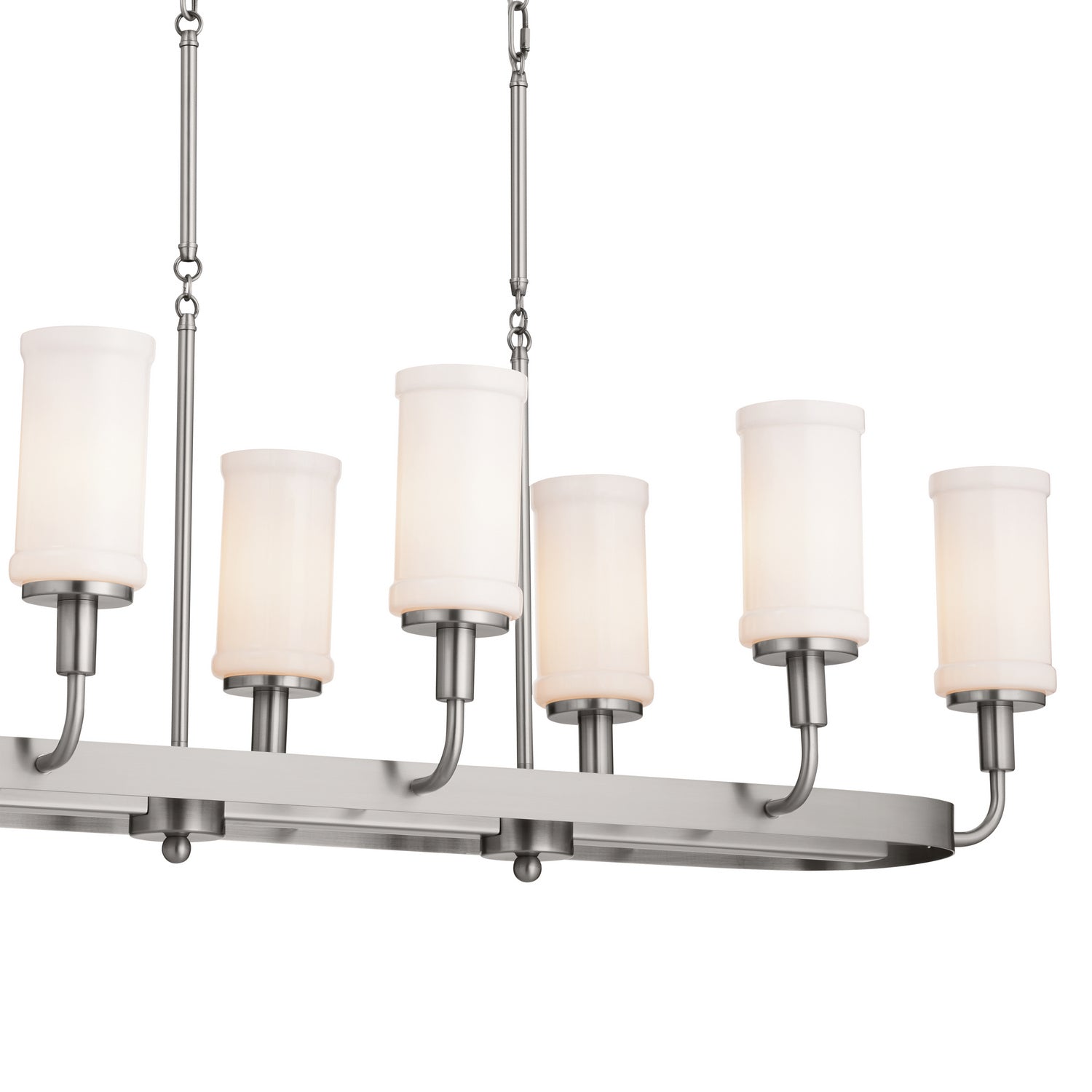 Kichler - 52453CLP - Eight Light Linear Chandelier - Vetivene - Classic Pewter