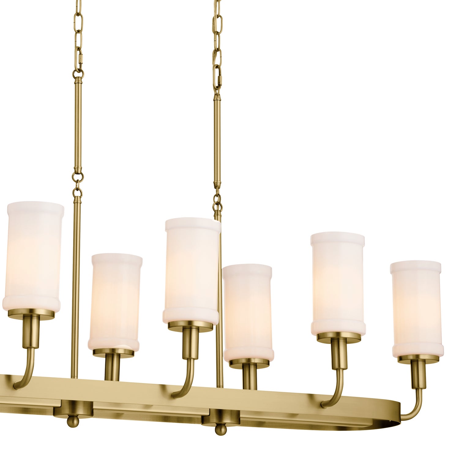 Kichler - 52453NBR - Eight Light Linear Chandelier - Vetivene - Natural Brass