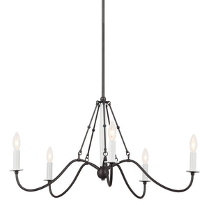 Kichler - 52455AVI - Five Light Chandelier - Freesia - Anvil Iron