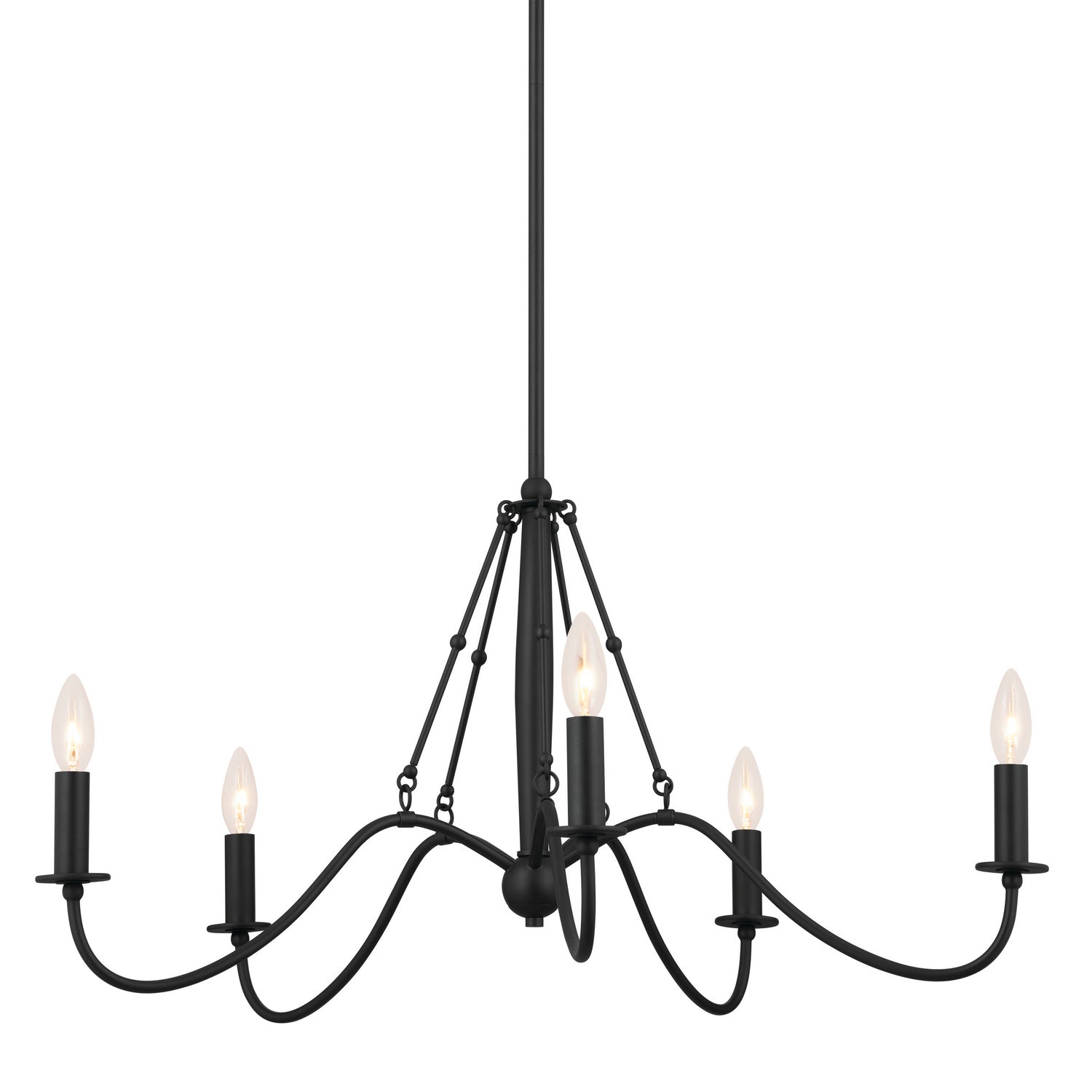 Kichler - 52455BKT - Five Light Chandelier - Freesia - Textured Black