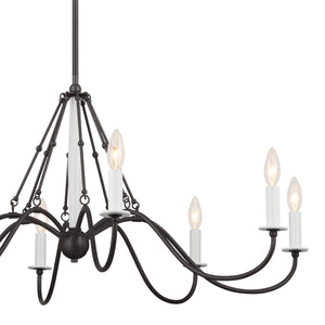 Kichler - 52456AVI - Eight Light Chandelier - Freesia - Anvil Iron