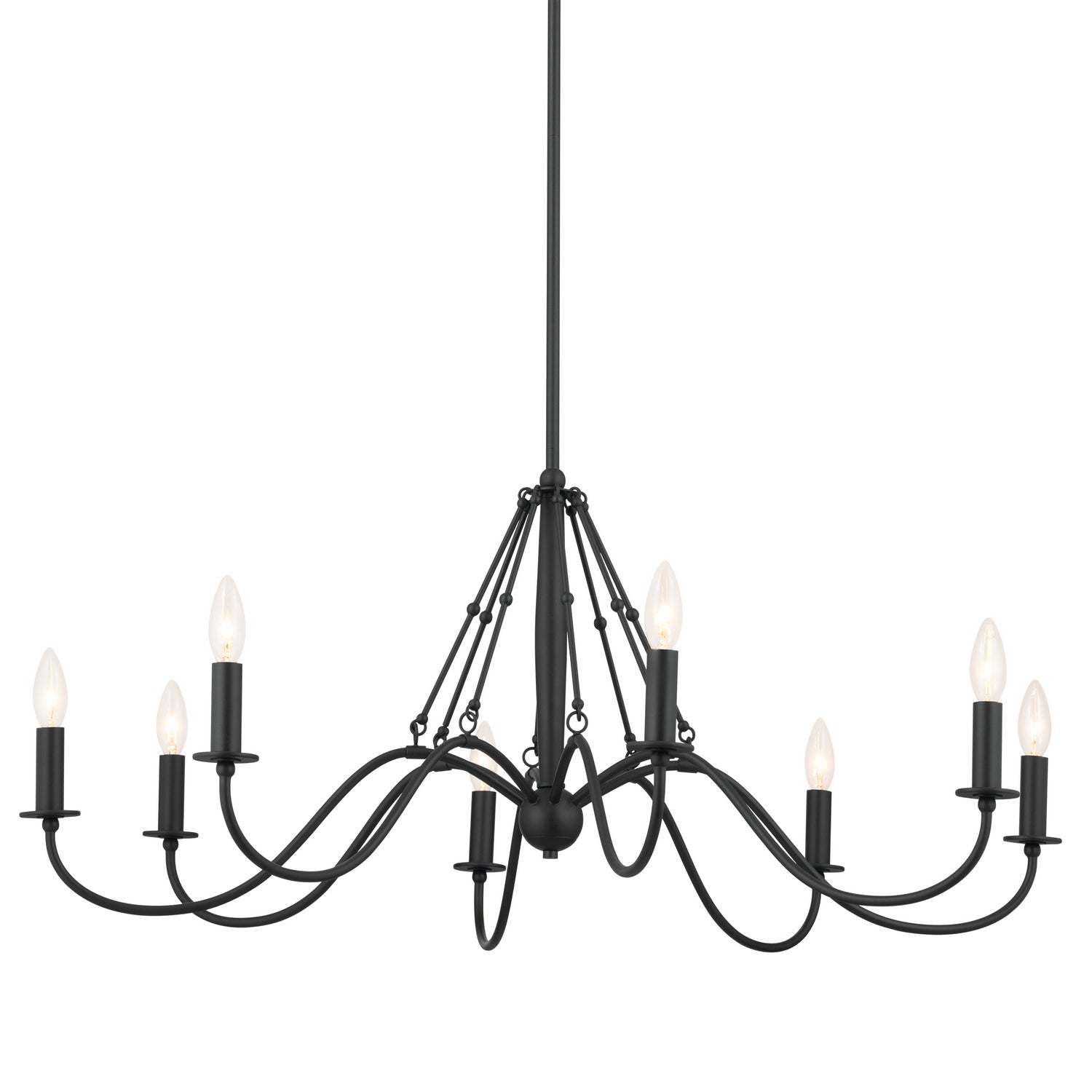 Kichler - 52456BKT - Eight Light Chandelier - Freesia - Textured Black