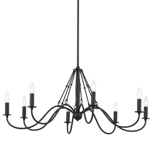 Kichler - 52456BKT - Eight Light Chandelier - Freesia - Textured Black