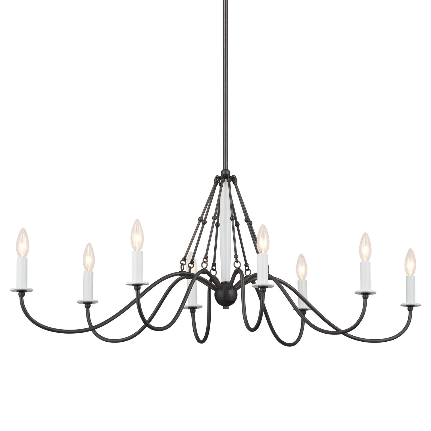 Kichler - 52457AVI - Eight Light Linear Chandelier - Freesia - Anvil Iron