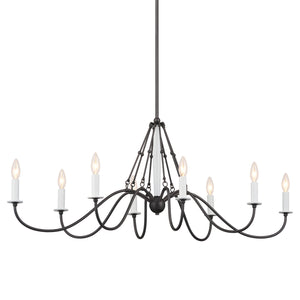 Kichler - 52457AVI - Eight Light Linear Chandelier - Freesia - Anvil Iron
