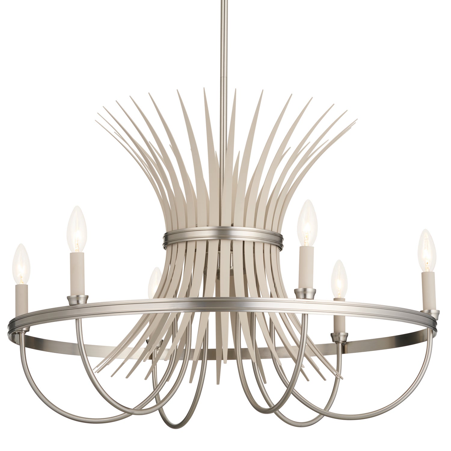 Kichler - 52458NI - Six Light Chandelier - Baile - Brushed Nickel