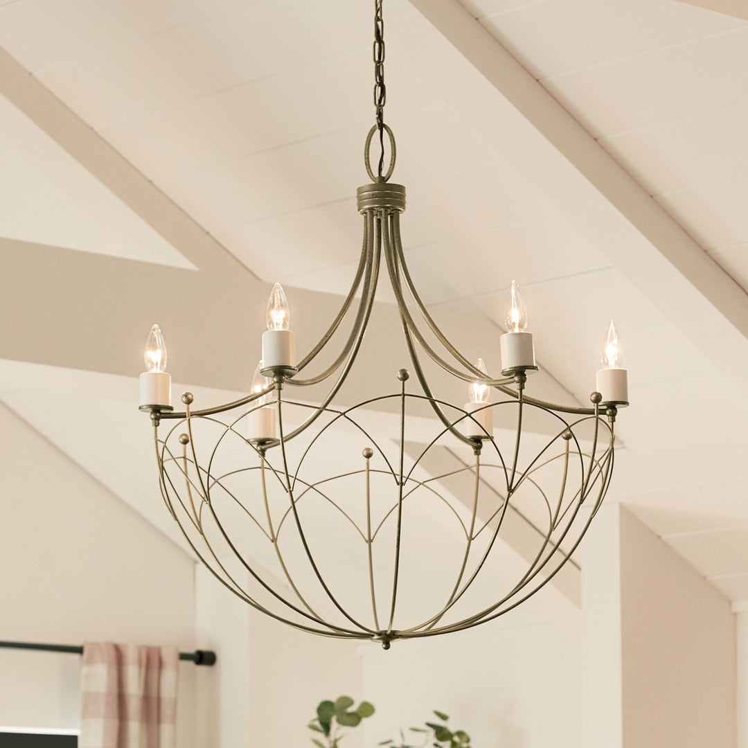 Kichler - 52462CHZ - Six Light Chandelier - Topiary - Character Bronze