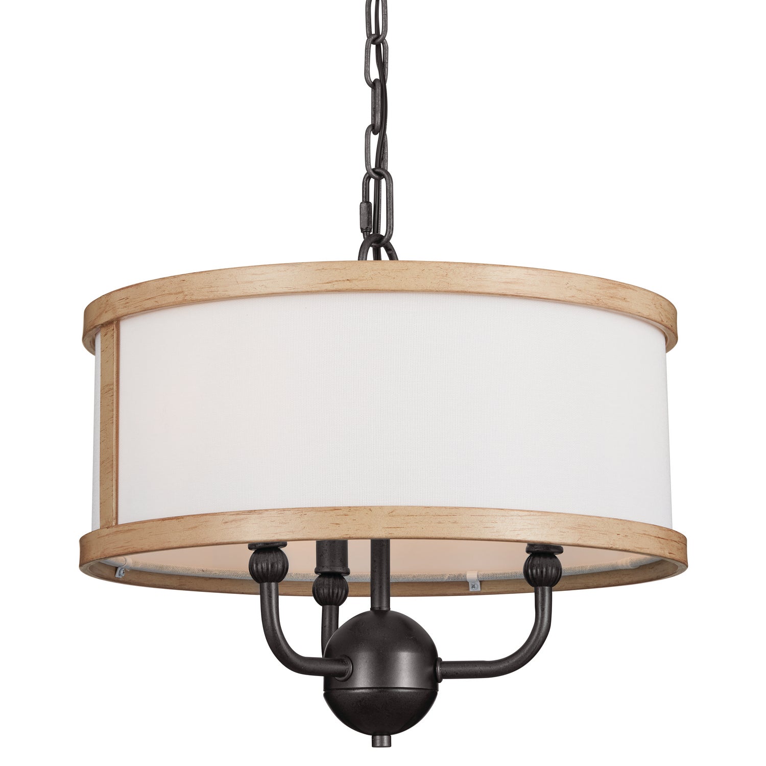 Kichler - 52465AVI - Three Light Chandelier/Semi Flush - Heddle - Anvil Iron