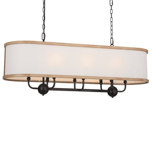 Kichler - 52467AVI - Eight Light Linear Chandelier - Heddle - Anvil Iron