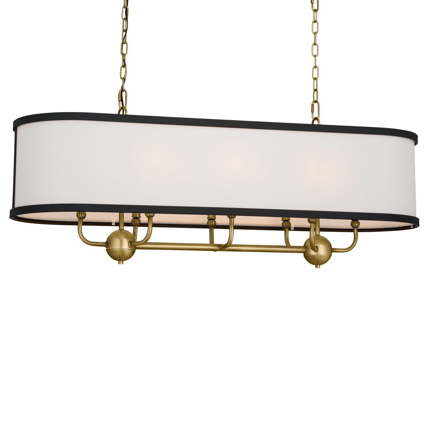 Kichler - 52467NBR - Eight Light Linear Chandelier - Heddle - Natural Brass