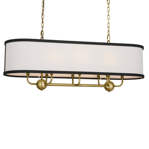 Kichler - 52467NBR - Eight Light Linear Chandelier - Heddle - Natural Brass