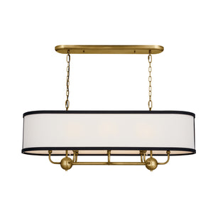 Kichler - 52467NBR - Eight Light Linear Chandelier - Heddle - Natural Brass