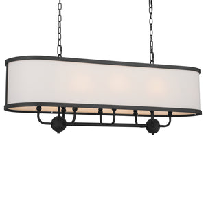 Kichler - 52467BKT - Eight Light Linear Chandelier - Heddle - Textured Black