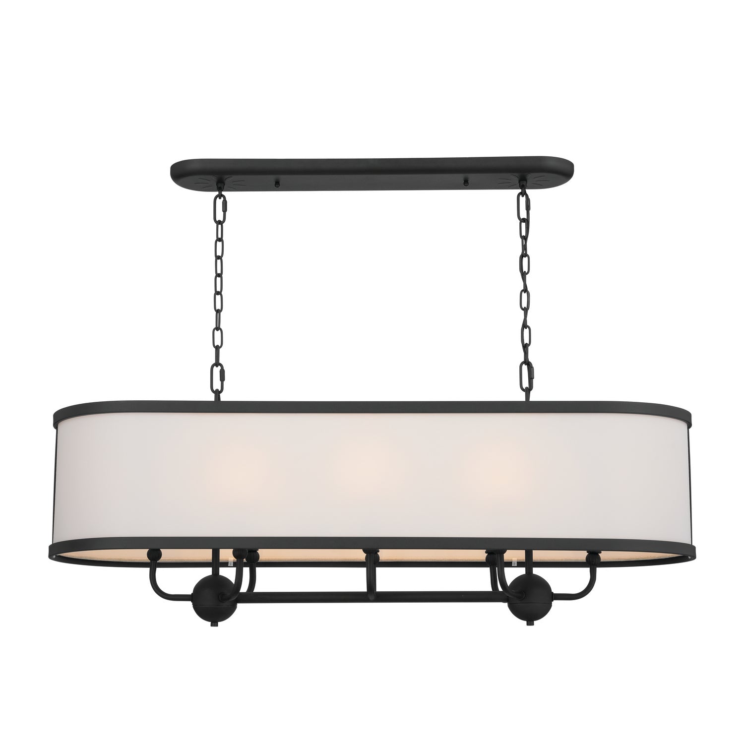 Kichler - 52467BKT - Eight Light Linear Chandelier - Heddle - Textured Black