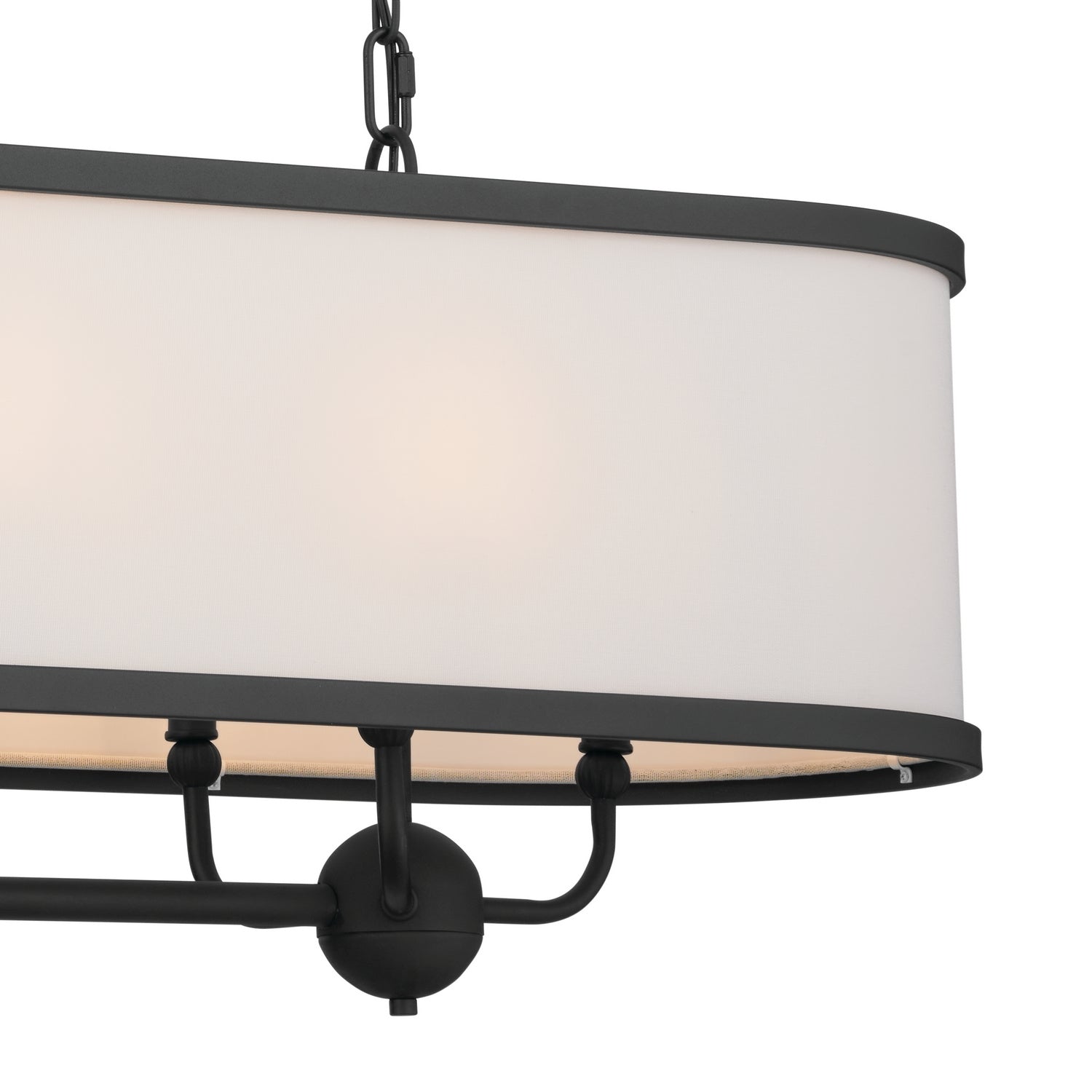 Kichler - 52467BKT - Eight Light Linear Chandelier - Heddle - Textured Black