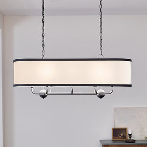 Kichler - 52467BKT - Eight Light Linear Chandelier - Heddle - Textured Black