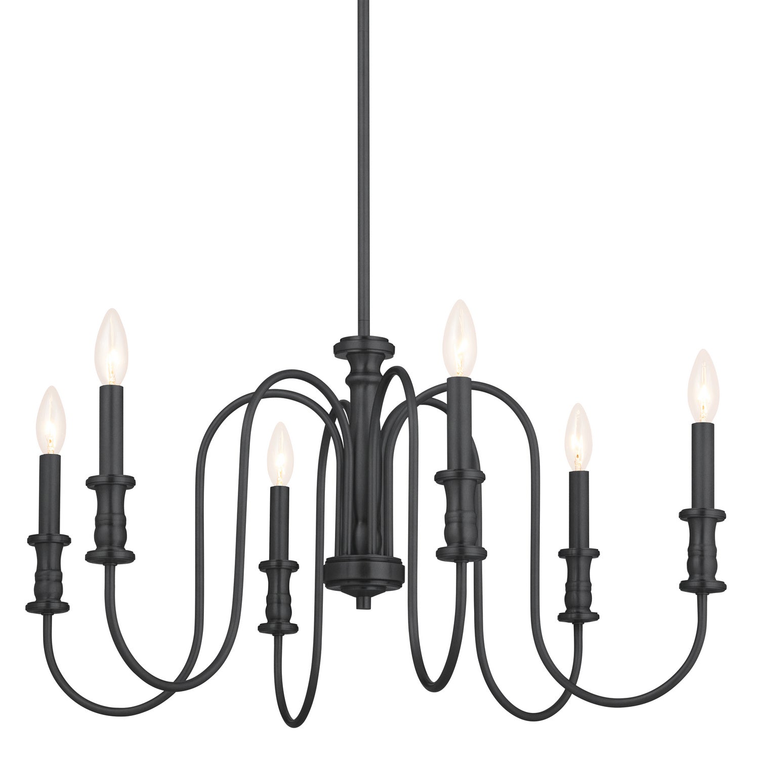 Kichler - 52470BK - Six Light Chandelier - Karthe - Black