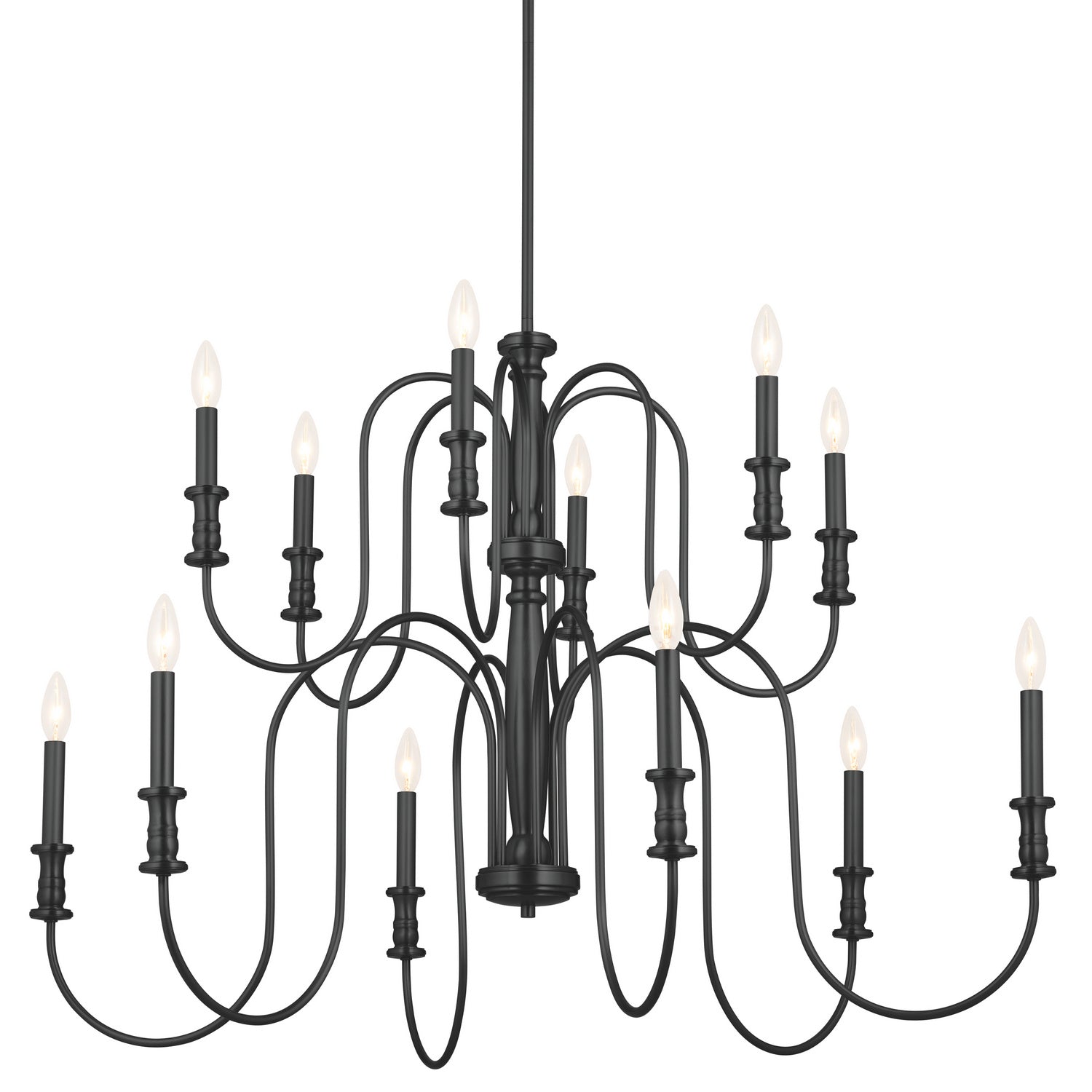 Kichler - 52472BK - 12 Light Chandelier - Karthe - Black