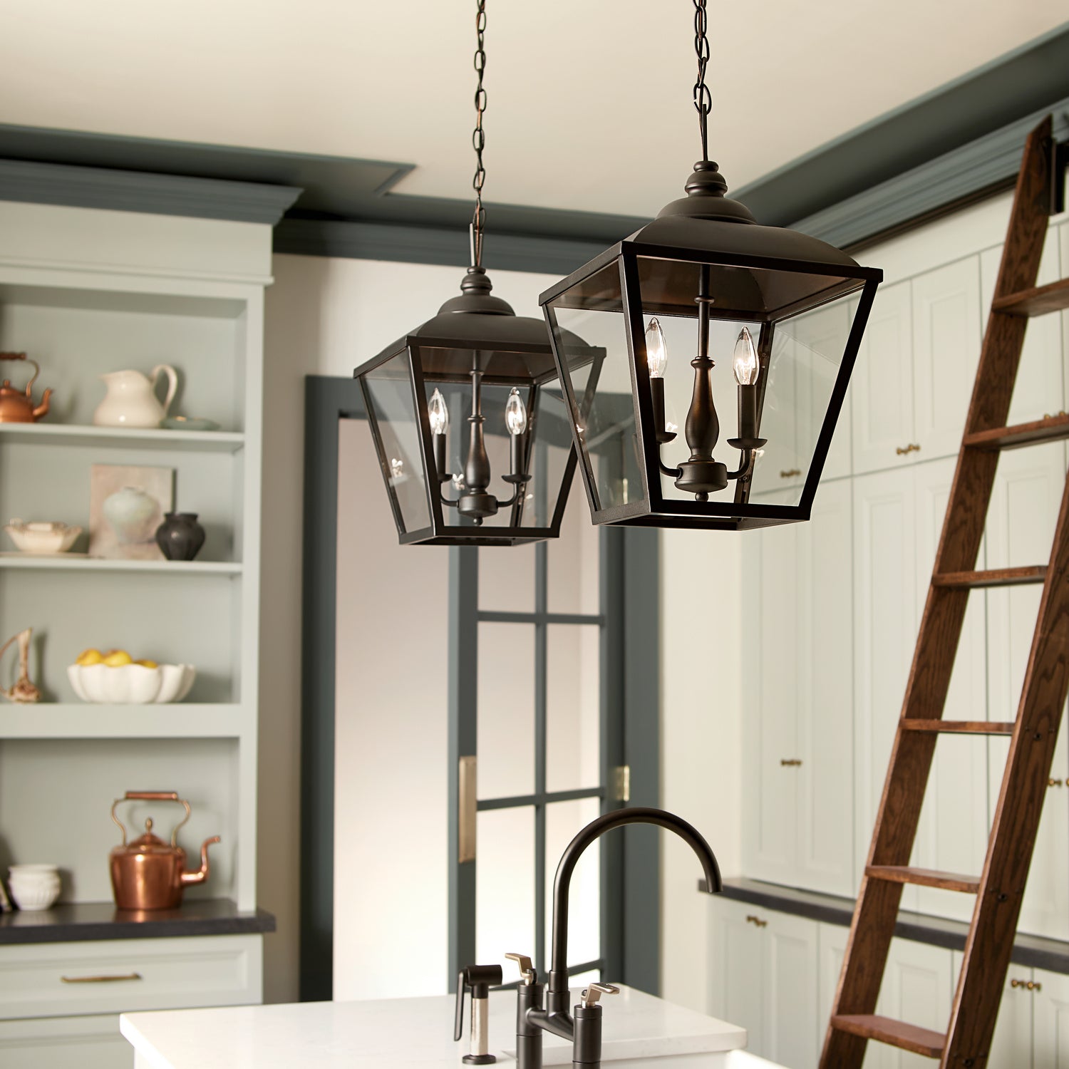 Kichler - 52474BKT - Two Light Pendant - Dame - Textured Black