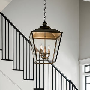 Kichler - 52475CHZ - Four Light Foyer Pendant - Dame - Character Bronze