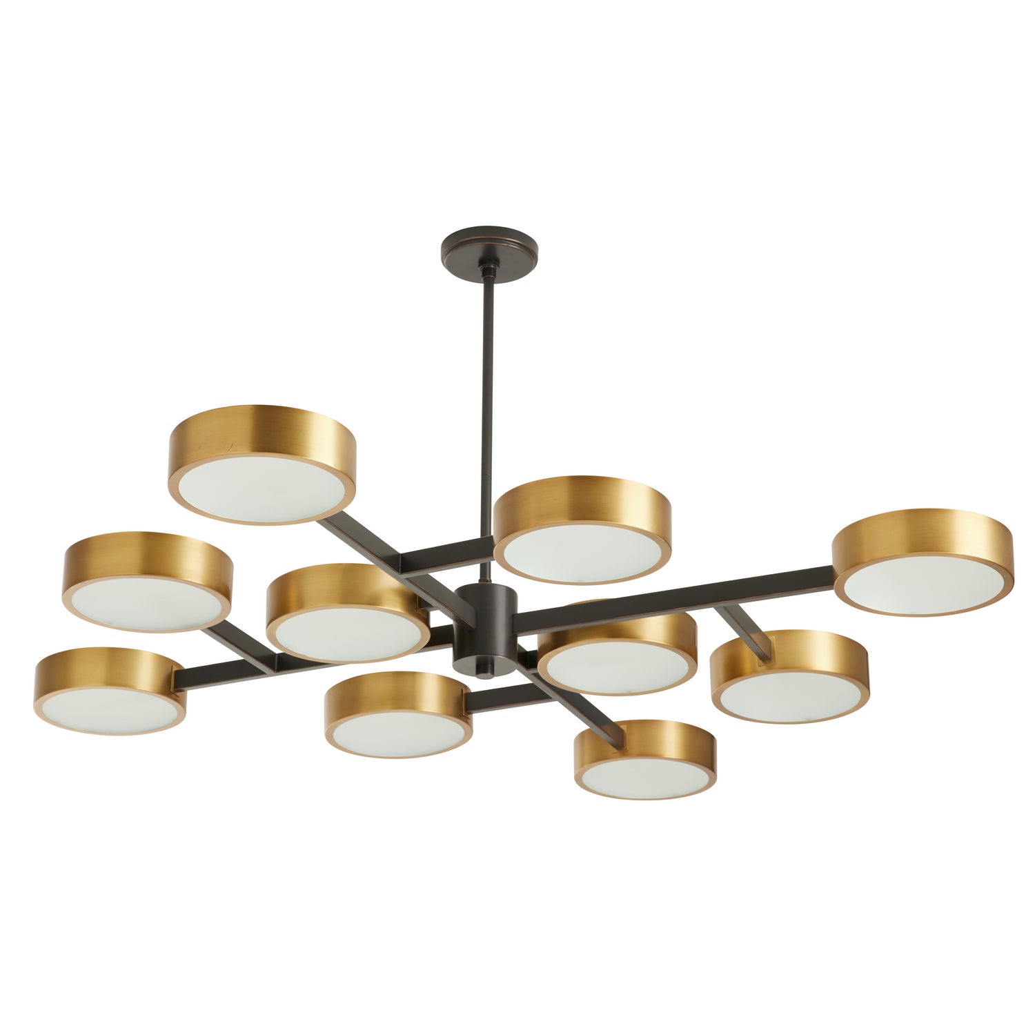 Arteriors - 89108 - Ten Light Chandelier - Linus - Antique Brass