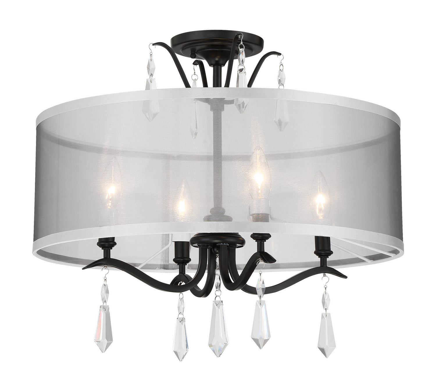Minka-Lavery - 4443-66A - Four Light Foyer/Semi Flush - Laurel Estate - Coal