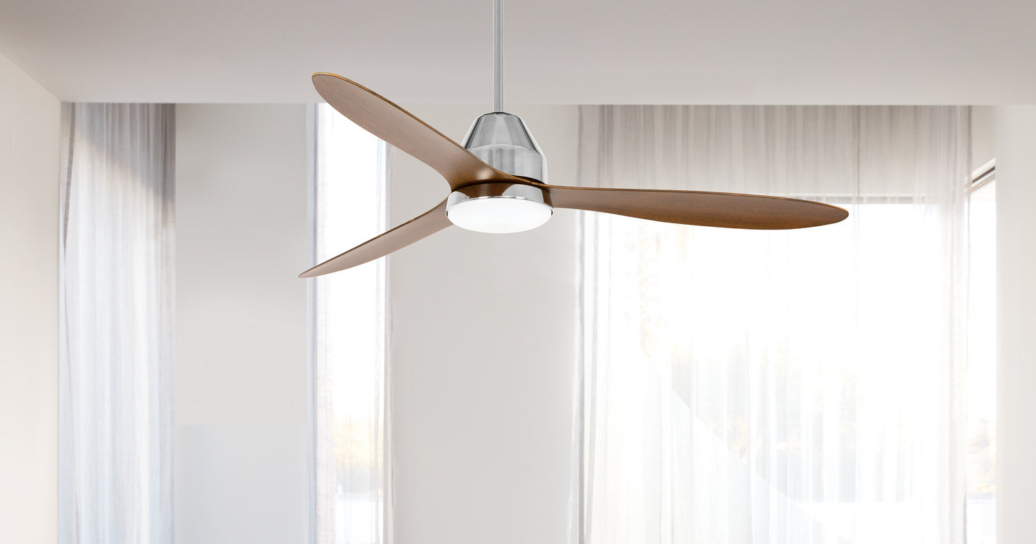 Beacon Lighting - 21304501 - 56``Ceiling Fan - Lucci Air Whitehaven - Brushed Chrome