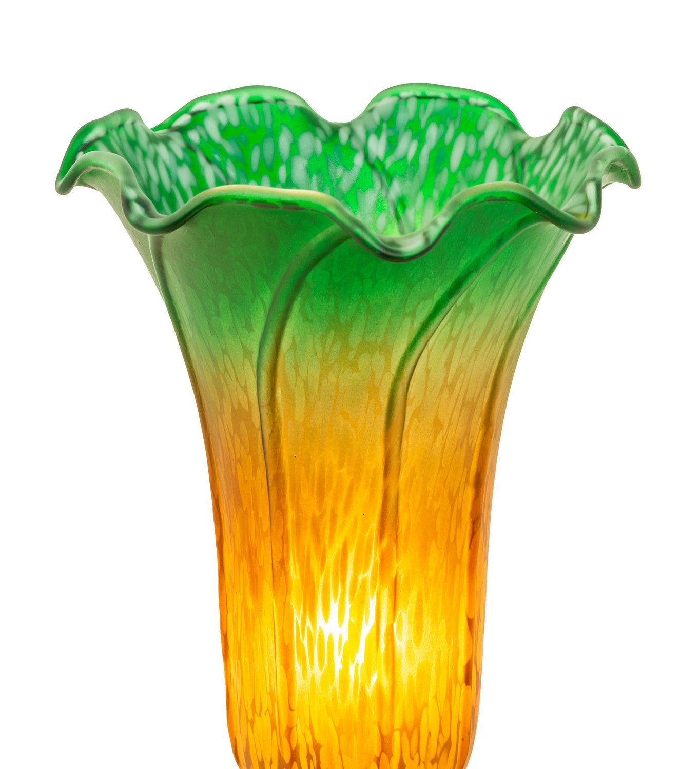 Meyda Tiffany - 10214 - One Light Mini Lamp - Amber/Green - Mahogany Bronze