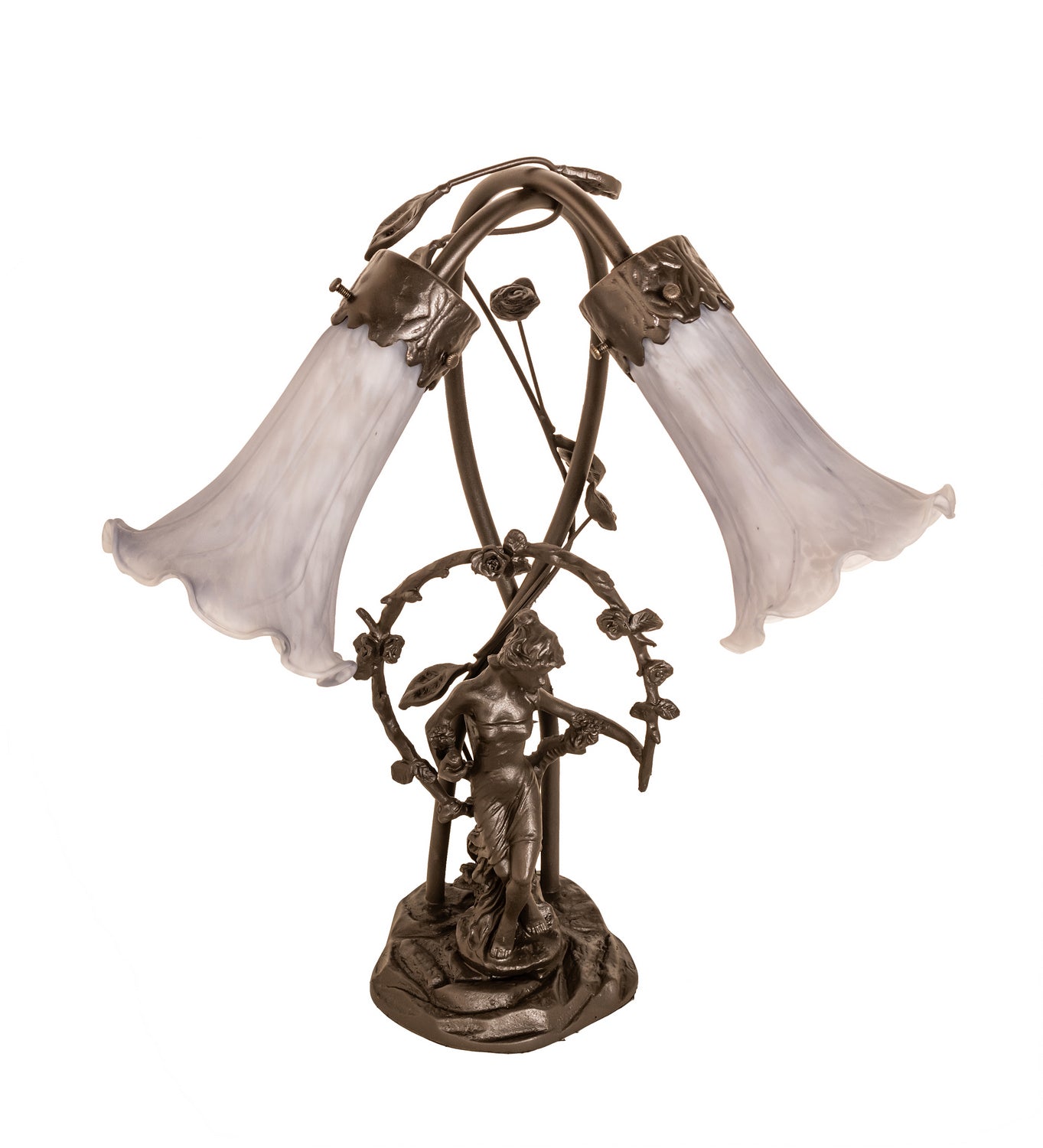 Meyda Tiffany - 142212 - Two Light Table Lamp - Gray - Mahogany Bronze