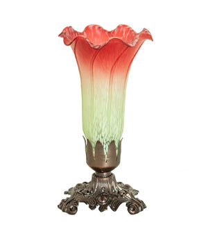 Meyda Tiffany - 145780 - One Light Mini Lamp - Seafoam/Cranberry - Mahogany Bronze