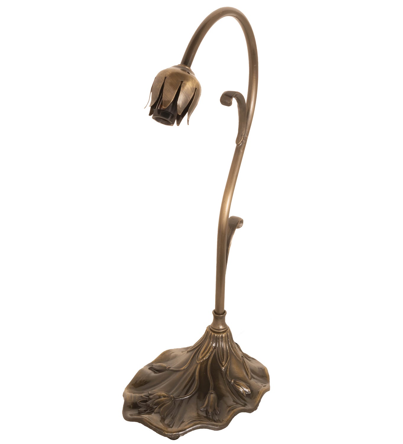 Meyda Tiffany - 17014 - One Light Mini Lamp - Amber/Green - Antique Brass