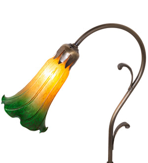 Meyda Tiffany - 17014 - One Light Mini Lamp - Amber/Green - Antique Brass