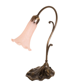 Meyda Tiffany - 17022 - One Light Mini Lamp - Pink - Antique Brass