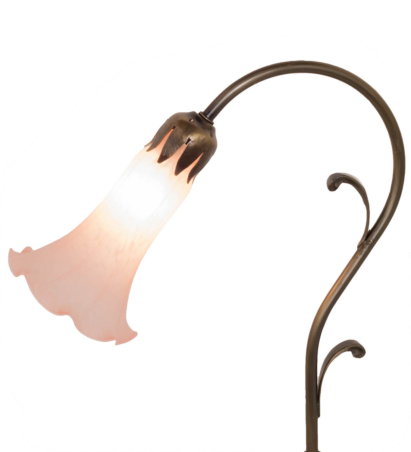 Meyda Tiffany - 17022 - One Light Mini Lamp - Pink - Antique Brass