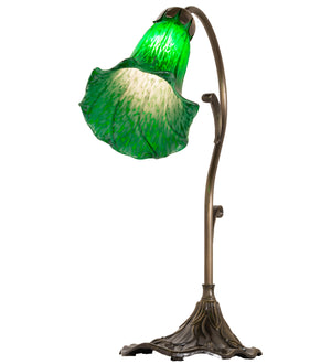 Meyda Tiffany - 17043 - One Light Mini Lamp - Green - Antique Brass