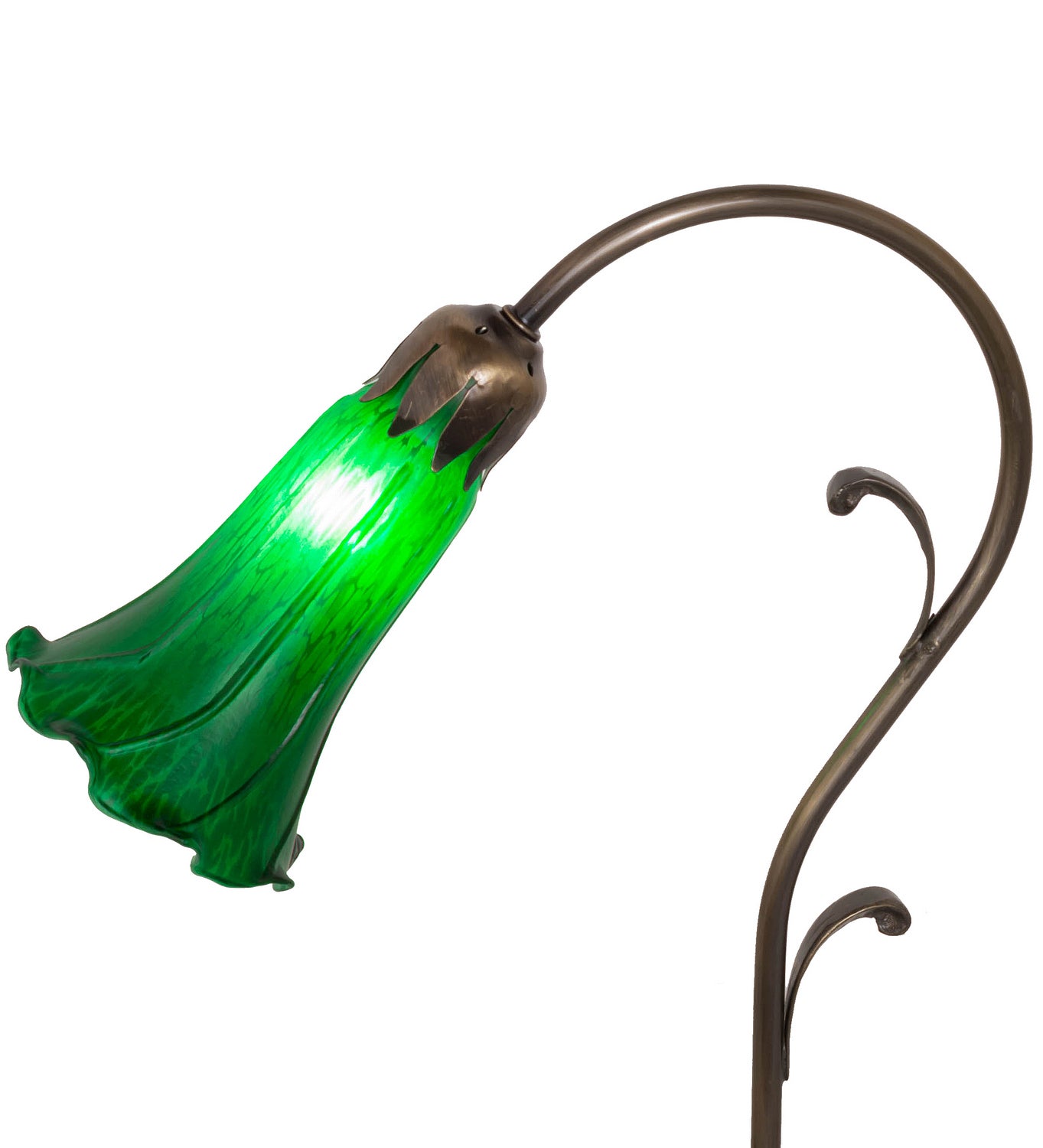 Meyda Tiffany - 17043 - One Light Mini Lamp - Green - Antique Brass