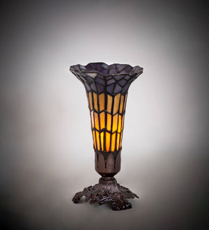 Meyda Tiffany - 20233 - Mini Lamp - Stained Glass Pond Lily - Mahogany Bronze