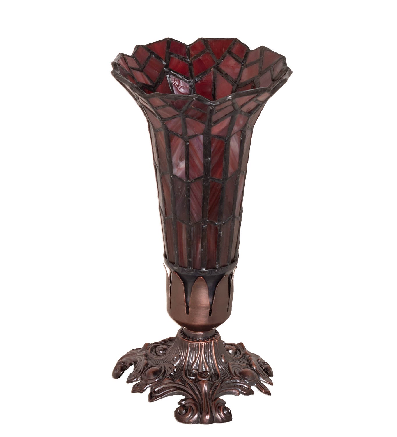 Meyda Tiffany - 239057 - Mini Lamp - Stained Glass Pond Lily - Mahogany Bronze