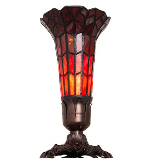 Meyda Tiffany - 239057 - Mini Lamp - Stained Glass Pond Lily - Mahogany Bronze