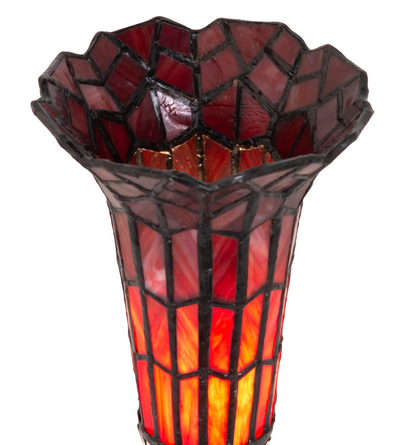 Meyda Tiffany - 239057 - Mini Lamp - Stained Glass Pond Lily - Mahogany Bronze