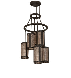 Meyda Tiffany - 248345 - Six Light Chandelier - Cartier - Oil Rubbed Bronze