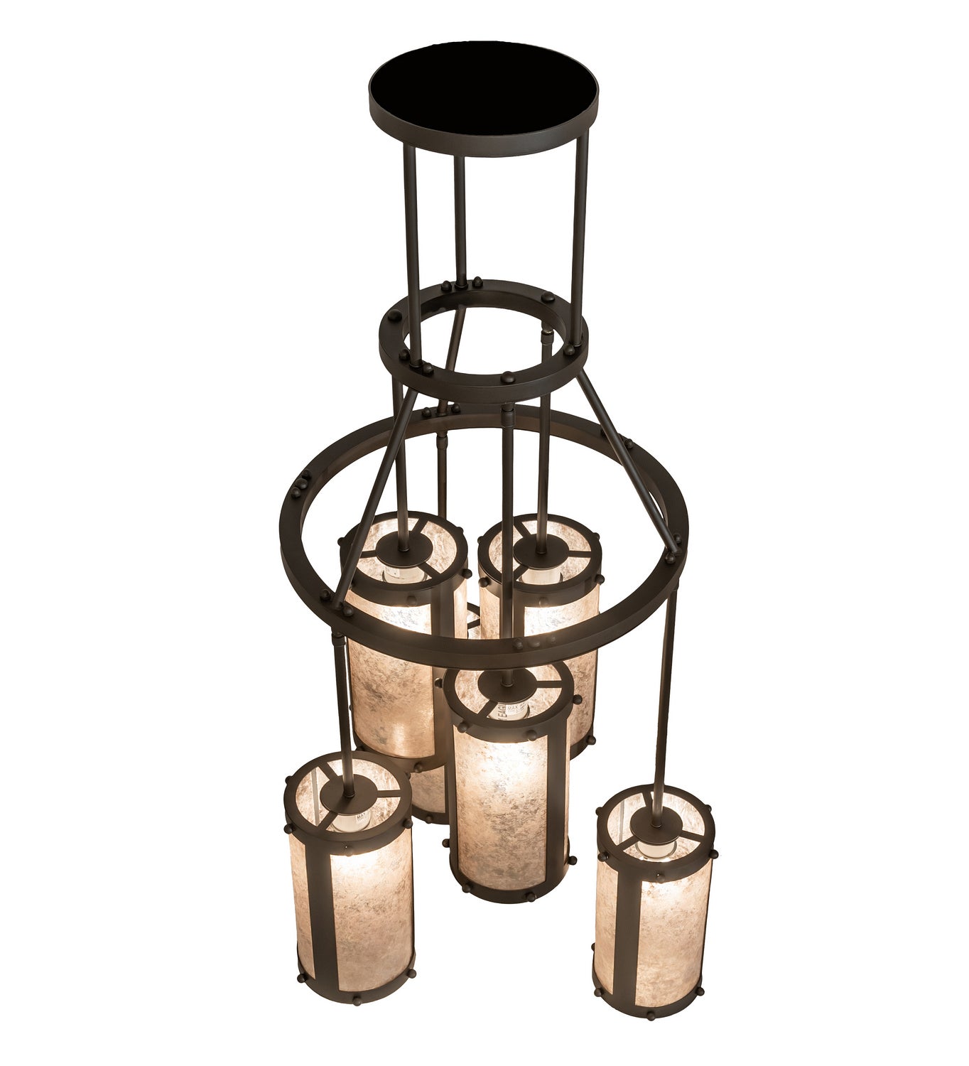 Meyda Tiffany - 248345 - Six Light Chandelier - Cartier - Oil Rubbed Bronze