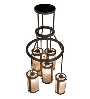 Meyda Tiffany - 248345 - Six Light Chandelier - Cartier - Oil Rubbed Bronze