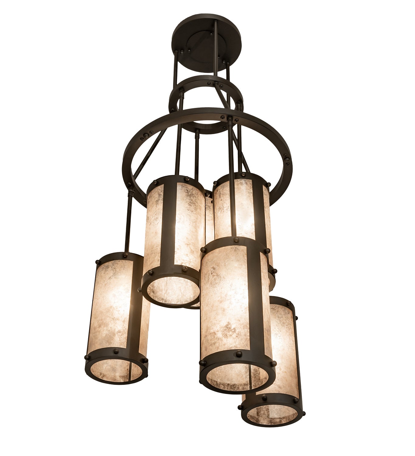 Meyda Tiffany - 248345 - Six Light Chandelier - Cartier - Oil Rubbed Bronze